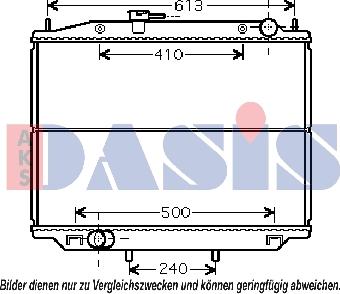 AKS Dasis 070128N - Радиатор, охлаждение двигателя autosila-amz.com