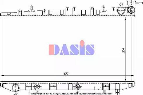 AKS Dasis 073230N - Радиатор, охлаждение двигателя autosila-amz.com