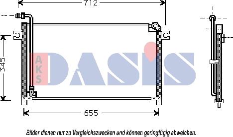 AKS Dasis 072006N - Конденсатор кондиционера autosila-amz.com