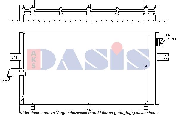 AKS Dasis 072024N - Конденсатор кондиционера autosila-amz.com