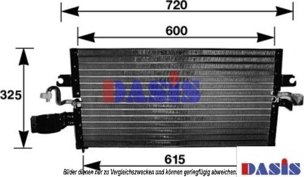 AKS Dasis 072150N - Конденсатор кондиционера autosila-amz.com