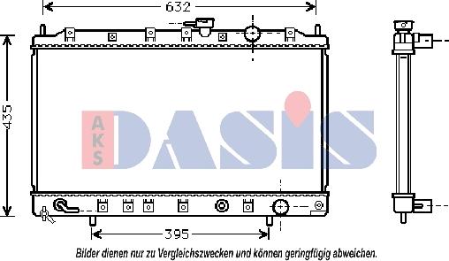 AKS Dasis 140046N - Радиатор, охлаждение двигателя autosila-amz.com