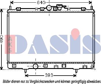 AKS Dasis 140059N - Радиатор, охлаждение двигателя autosila-amz.com