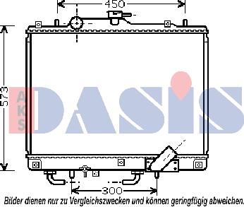 AKS Dasis 140012N - Радиатор, охлаждение двигателя autosila-amz.com