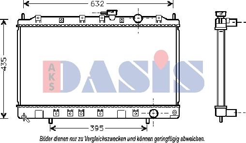 AKS Dasis 140039N - Радиатор, охлаждение двигателя autosila-amz.com