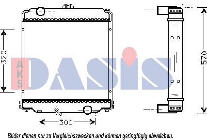 AKS Dasis 140021N - Радиатор, охлаждение двигателя autosila-amz.com