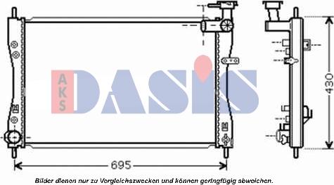 AKS Dasis 140079N - Радиатор, охлаждение двигателя autosila-amz.com