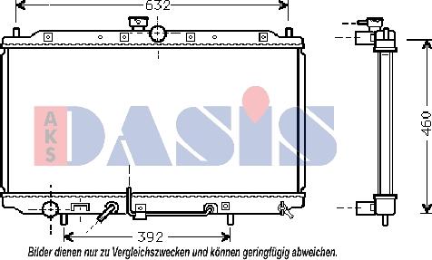 AKS Dasis 141180N - Радиатор, охлаждение двигателя autosila-amz.com