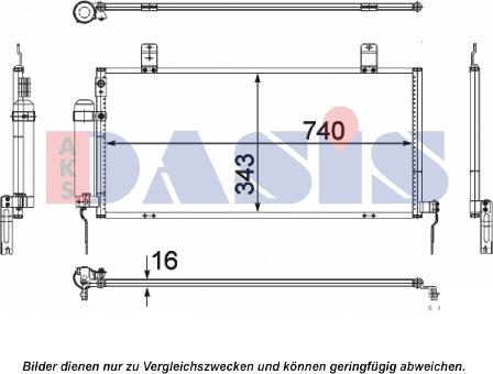AKS Dasis 142029N - Конденсатор кондиционера autosila-amz.com