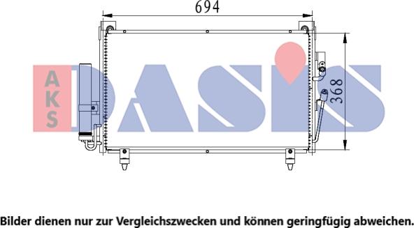 AKS Dasis 142028N - Конденсатор кондиционера autosila-amz.com