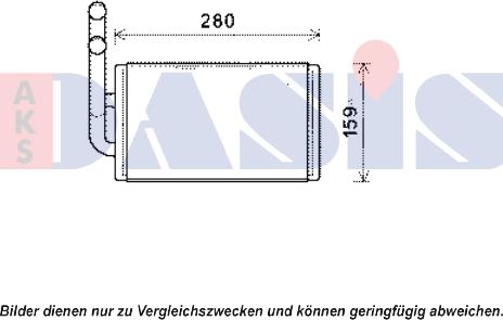 AKS Dasis 159019N - Теплообменник, отопление салона autosila-amz.com