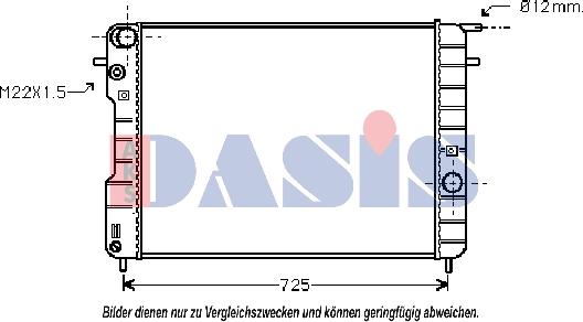 AKS Dasis 150044N - Радиатор, охлаждение двигателя autosila-amz.com