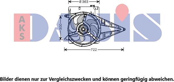 AKS Dasis 158127N - Вентилятор, охлаждение двигателя autosila-amz.com