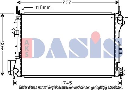 AKS Dasis 152013N - Радиатор, охлаждение двигателя autosila-amz.com