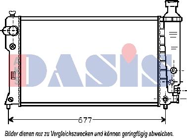 AKS Dasis 160068N - Радиатор, охлаждение двигателя autosila-amz.com