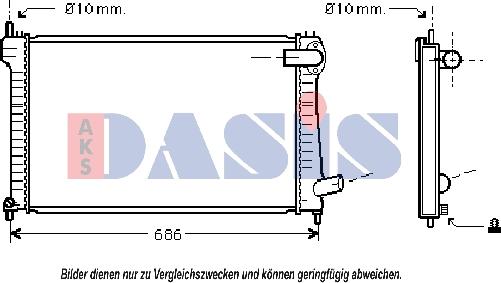 AKS Dasis 160018N - Радиатор, охлаждение двигателя autosila-amz.com