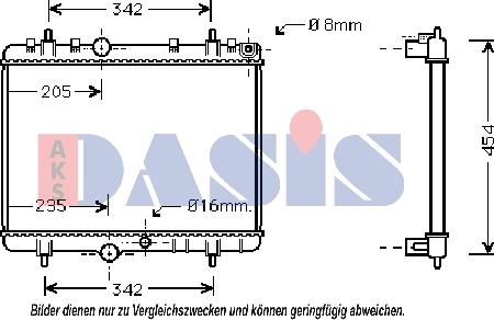 AKS Dasis 160013N - Радиатор, охлаждение двигателя autosila-amz.com