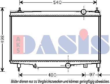 AKS Dasis 160031N - Радиатор, охлаждение двигателя autosila-amz.com