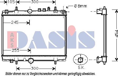 AKS Dasis 160074N - Радиатор, охлаждение двигателя autosila-amz.com