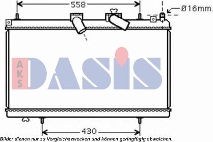 AKS Dasis 160109N - Радиатор, охлаждение двигателя autosila-amz.com