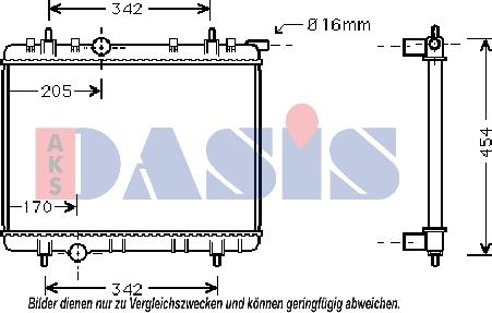 AKS Dasis 160104N - Радиатор, охлаждение двигателя autosila-amz.com