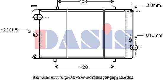 AKS Dasis 161210N - Радиатор, охлаждение двигателя autosila-amz.com