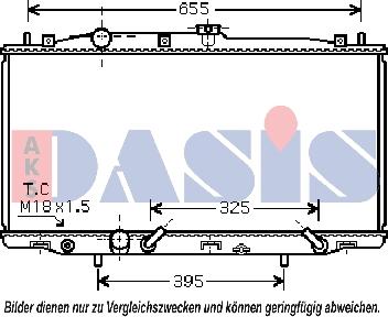 AKS Dasis 100042N - Радиатор, охлаждение двигателя autosila-amz.com