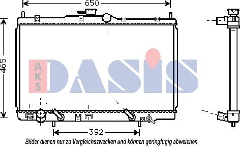 AKS Dasis 100019N - Радиатор, охлаждение двигателя autosila-amz.com