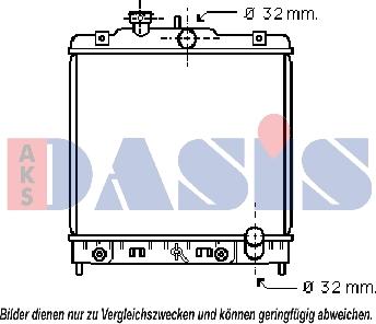 AKS Dasis 100260N - Радиатор, охлаждение двигателя autosila-amz.com