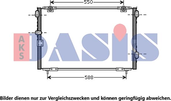 AKS Dasis 102014N - Конденсатор кондиционера autosila-amz.com