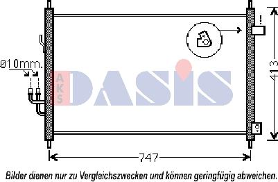 AKS Dasis 102028N - Конденсатор кондиционера autosila-amz.com