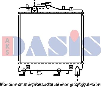 AKS Dasis 110460N - Радиатор, охлаждение двигателя autosila-amz.com