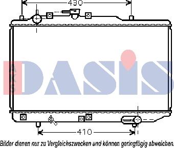 AKS Dasis 110068N - Радиатор, охлаждение двигателя autosila-amz.com