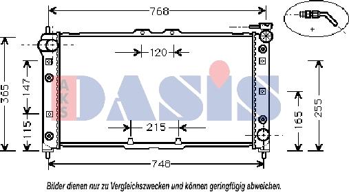 AKS Dasis 110017N - Радиатор, охлаждение двигателя autosila-amz.com