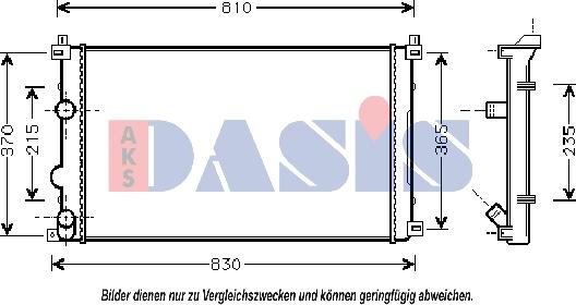 AKS Dasis 180053N - Радиатор, охлаждение двигателя autosila-amz.com