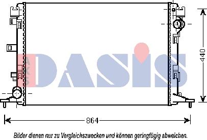 AKS Dasis 180072N - Радиатор, охлаждение двигателя autosila-amz.com