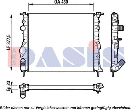 AKS Dasis 181700N - Радиатор, охлаждение двигателя autosila-amz.com