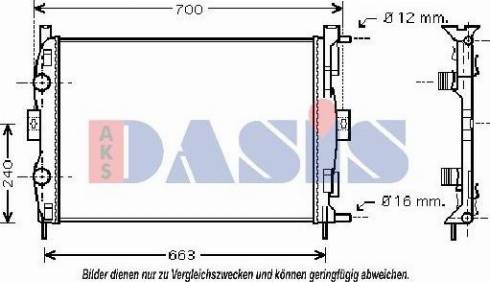 AKS Dasis 182013N - Радиатор, охлаждение двигателя autosila-amz.com