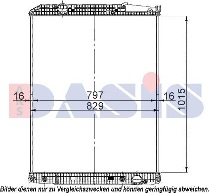 AKS Dasis 134300S - Радиатор, охлаждение двигателя autosila-amz.com