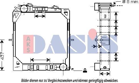 AKS Dasis 130570N - Радиатор, охлаждение двигателя autosila-amz.com