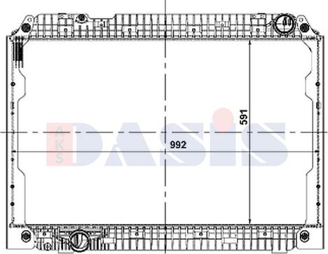 AKS Dasis 130052N - Радиатор, охлаждение двигателя autosila-amz.com