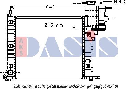 AKS Dasis 121950N - Радиатор, охлаждение двигателя autosila-amz.com