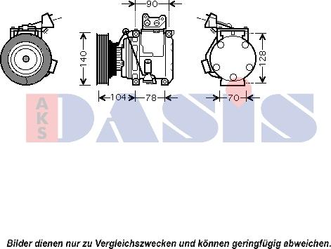 AKS Dasis 850402N - Компрессор кондиционера autosila-amz.com