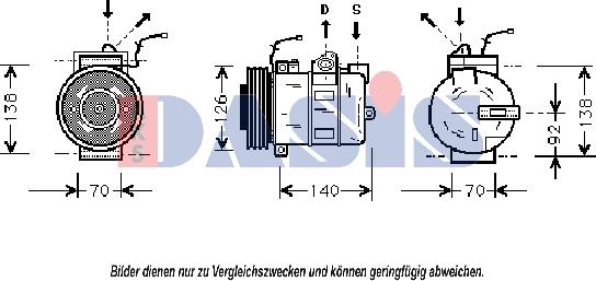 AKS Dasis 850487N - Компрессор кондиционера autosila-amz.com