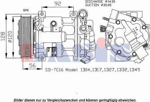 AKS Dasis 850477N - Компрессор кондиционера autosila-amz.com