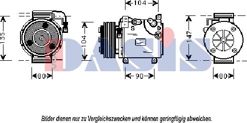 AKS Dasis 850799N - Компрессор кондиционера autosila-amz.com