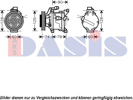 AKS Dasis 850744N - Компрессор кондиционера autosila-amz.com