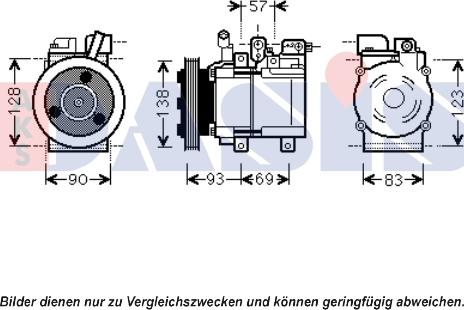 AKS Dasis 851950N - Компрессор кондиционера autosila-amz.com