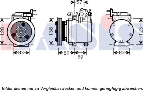 AKS Dasis 851951N - Компрессор кондиционера autosila-amz.com