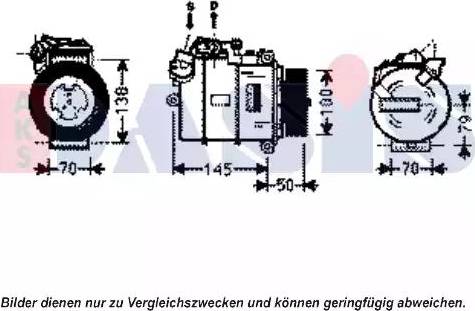 AKS Dasis 851909N - Компрессор кондиционера autosila-amz.com